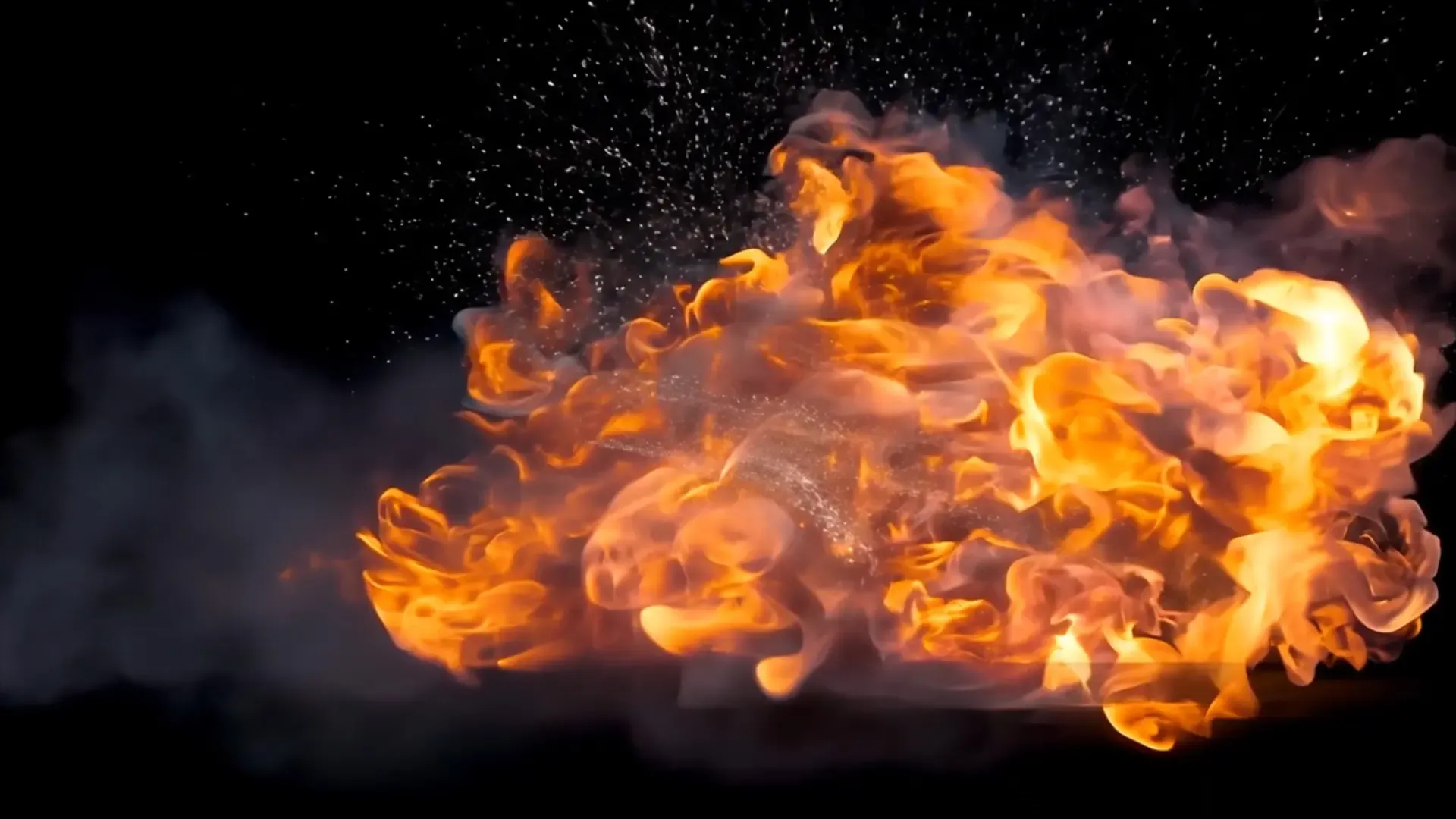 Dramatic Fire and Smoke Effect for Logo Animation Background